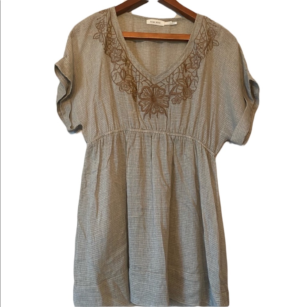 Women’s Blue Bird Brand Taupe Short Sleeve Top